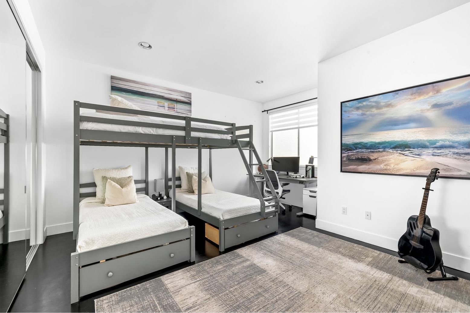 Bedroom, Fitness Equipment, Home Office, Interior, Recessed Lighting