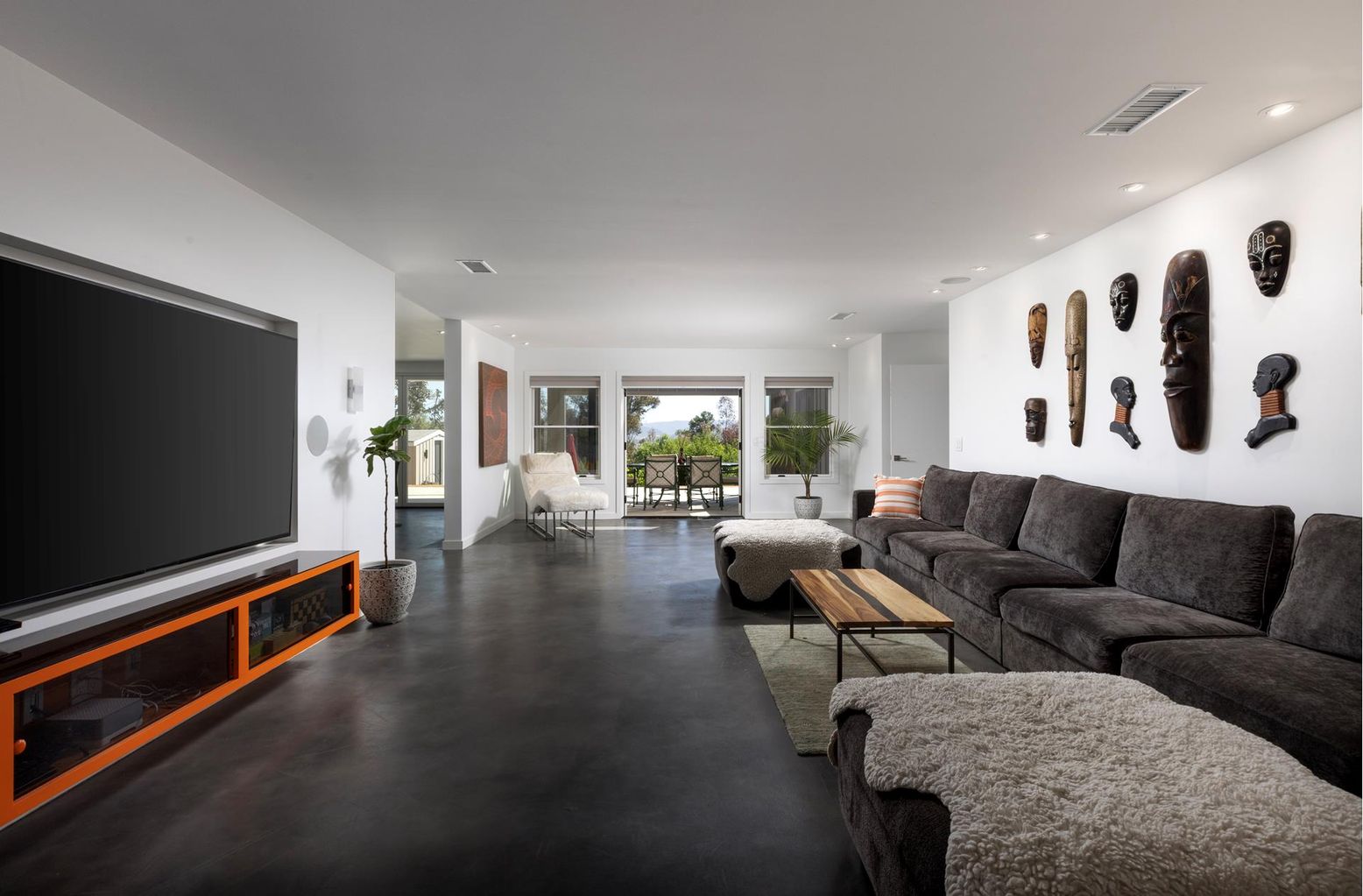 Interior, Living room, Recessed Lighting