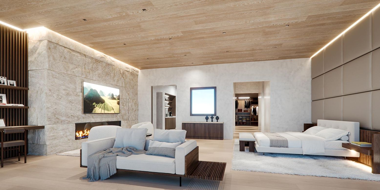 Fireplace, Interior, Living room, Stone Walls, Wooden Ceilings, Wood Texture Flooring