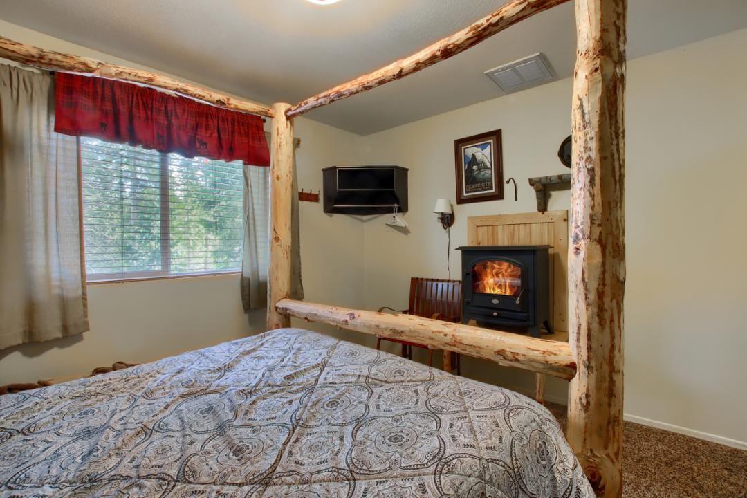 Bedroom, Fireplace, Interior