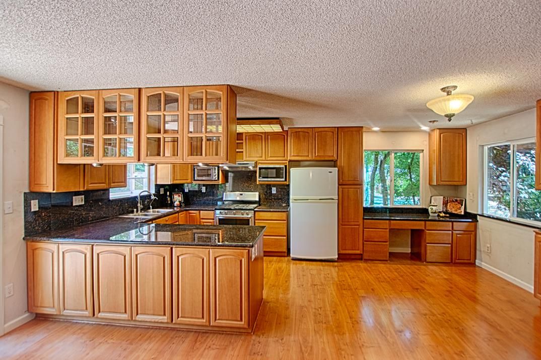 Interior, Kitchen, Wood Texture Flooring