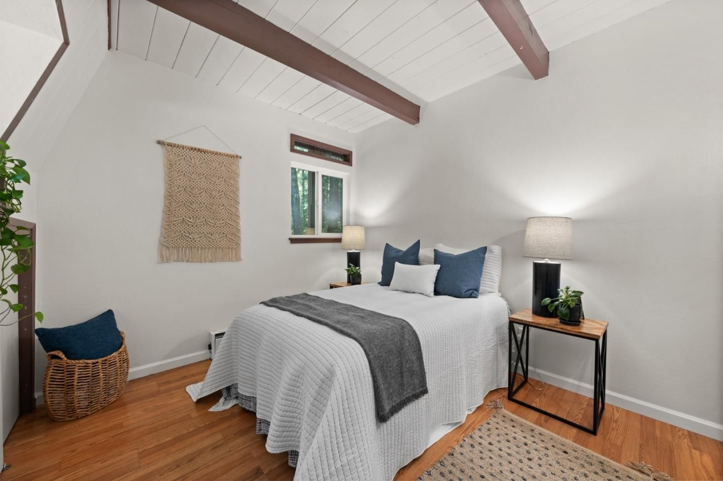 Bedroom, Interior, Wooden Beams, Wood Texture Flooring