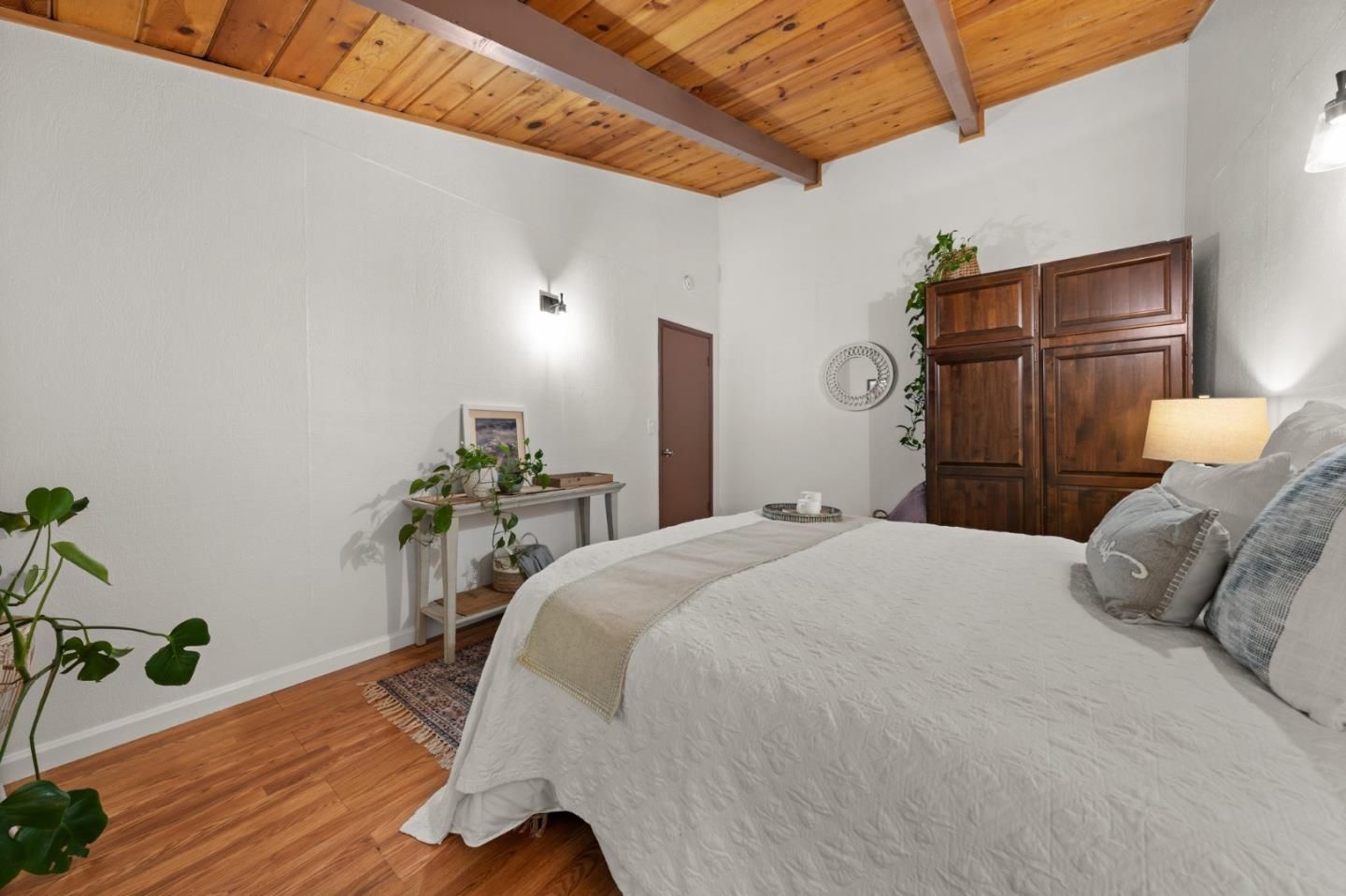 Bedroom, Interior, Wooden Beams, Wooden Ceilings, Wood Texture Flooring