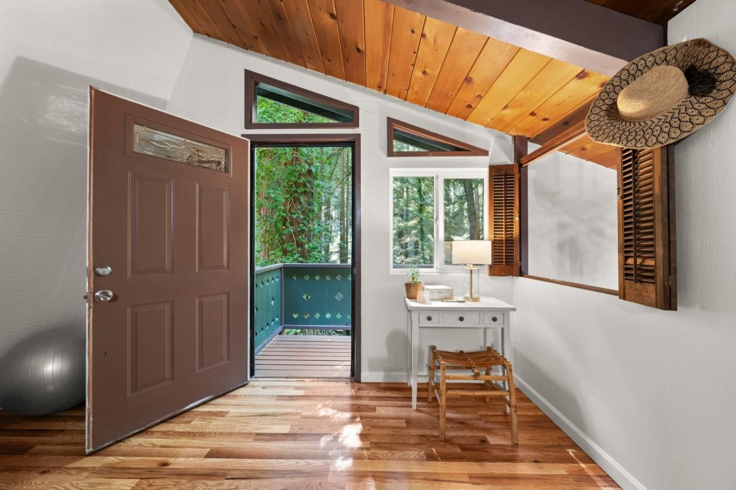 Home Office, Interior, Wooden Ceilings, Wood Texture Flooring