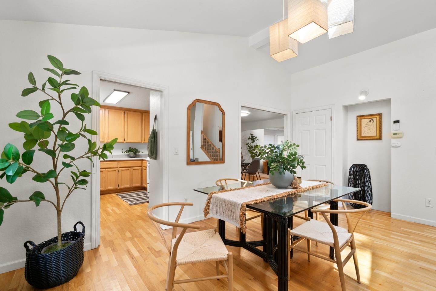 Dining room, Interior, Kitchen, Wood Texture Flooring