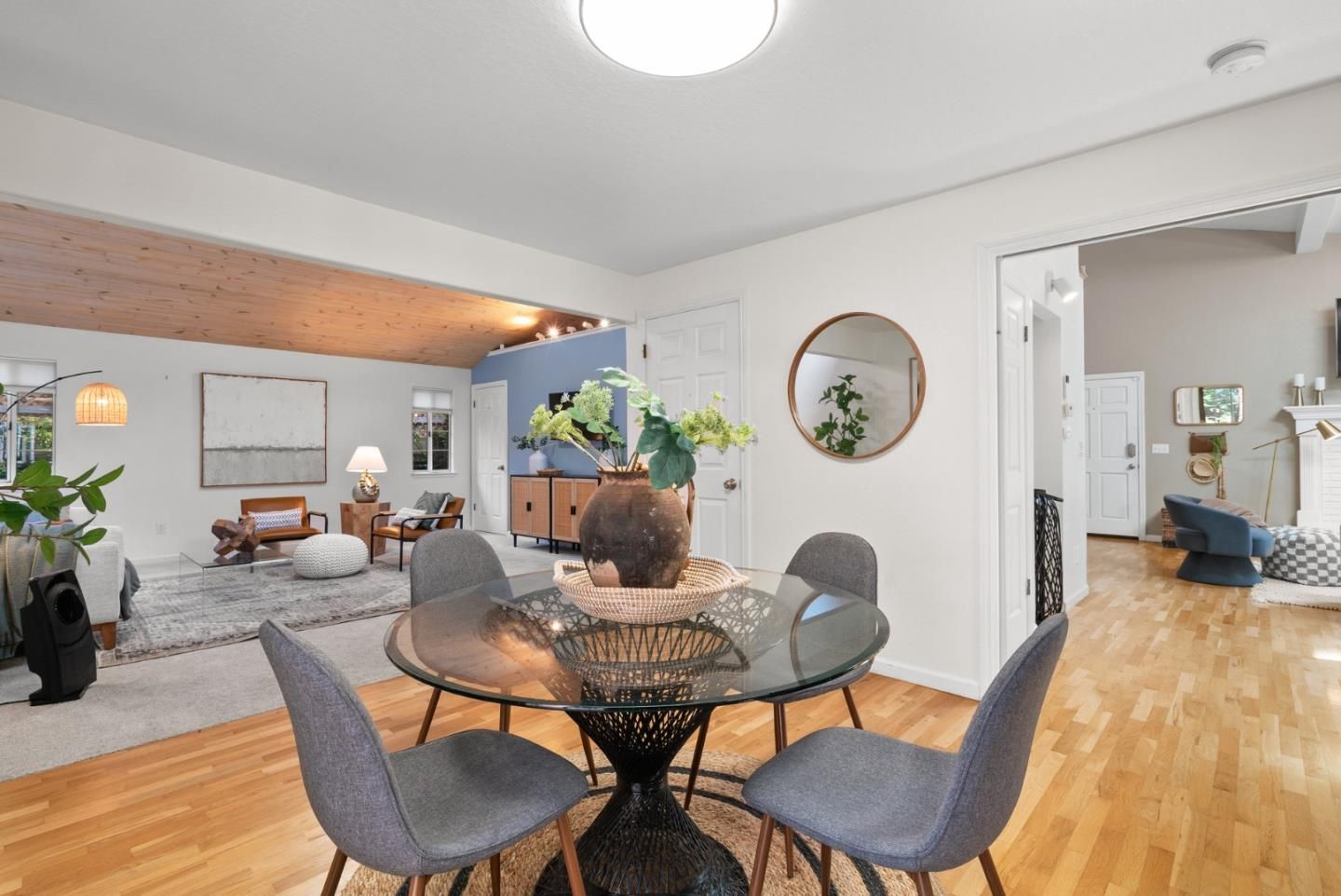 Dining room, Interior, Living room, Wooden Ceilings, Wood Texture Flooring
