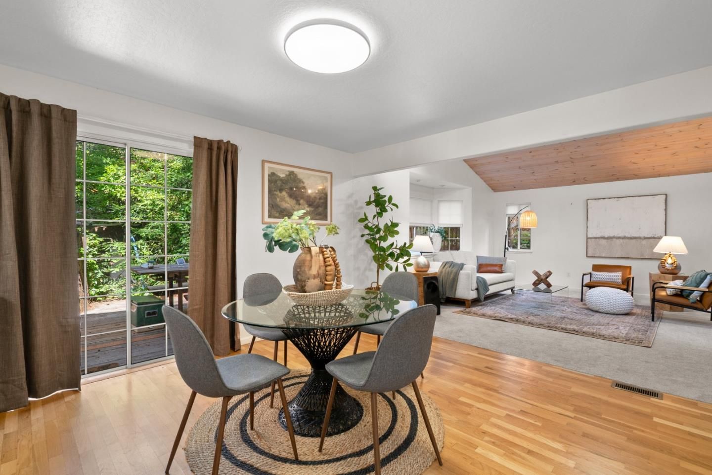 Dining room, Interior, Living room, Wooden Beams, Wooden Ceilings, Wood Texture Flooring