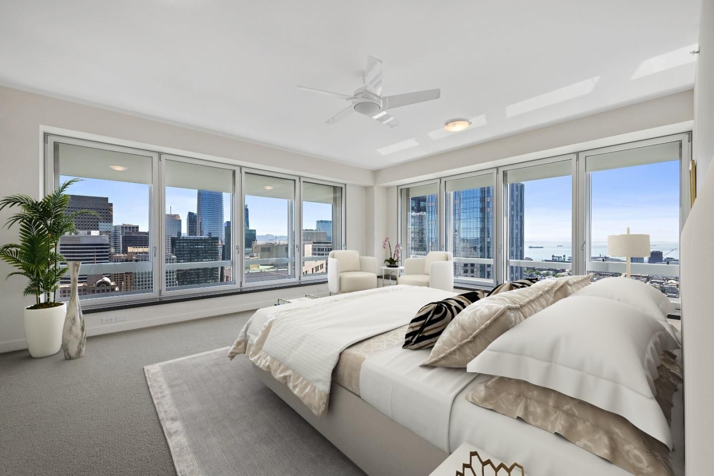 Bedroom, Interior, Recessed Lighting, Water
