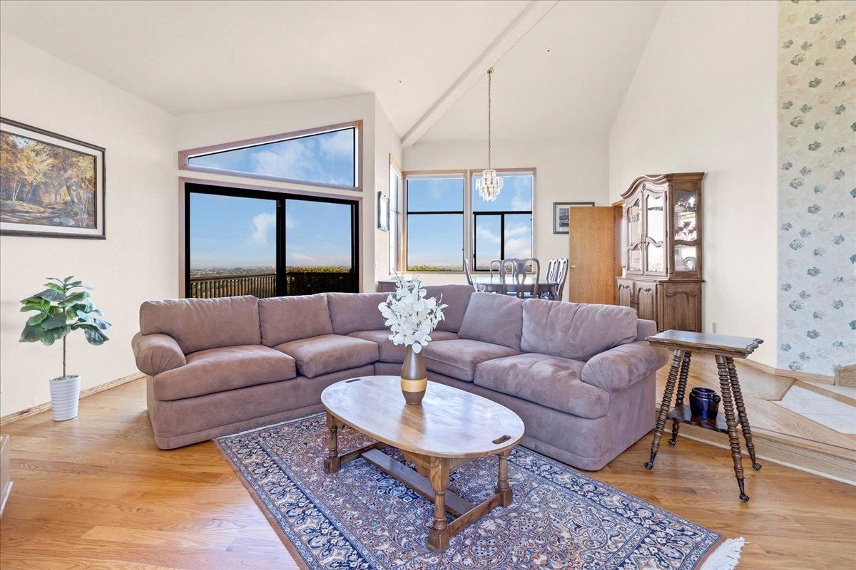 Dining room, Interior, Living room, Pendant Lights, Wood Texture Flooring