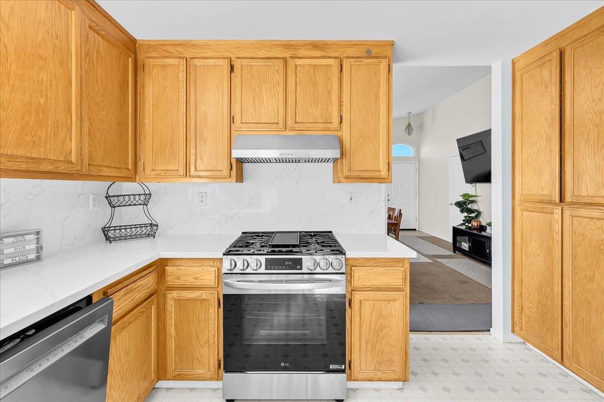 Interior, Kitchen, Marble Walls, Stainless Steel Appliances