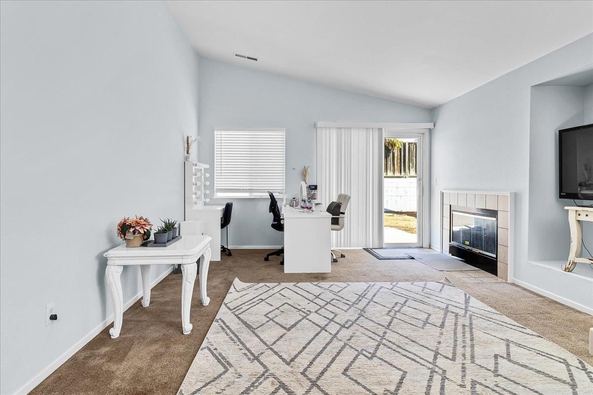 Fireplace, Home Office, Interior