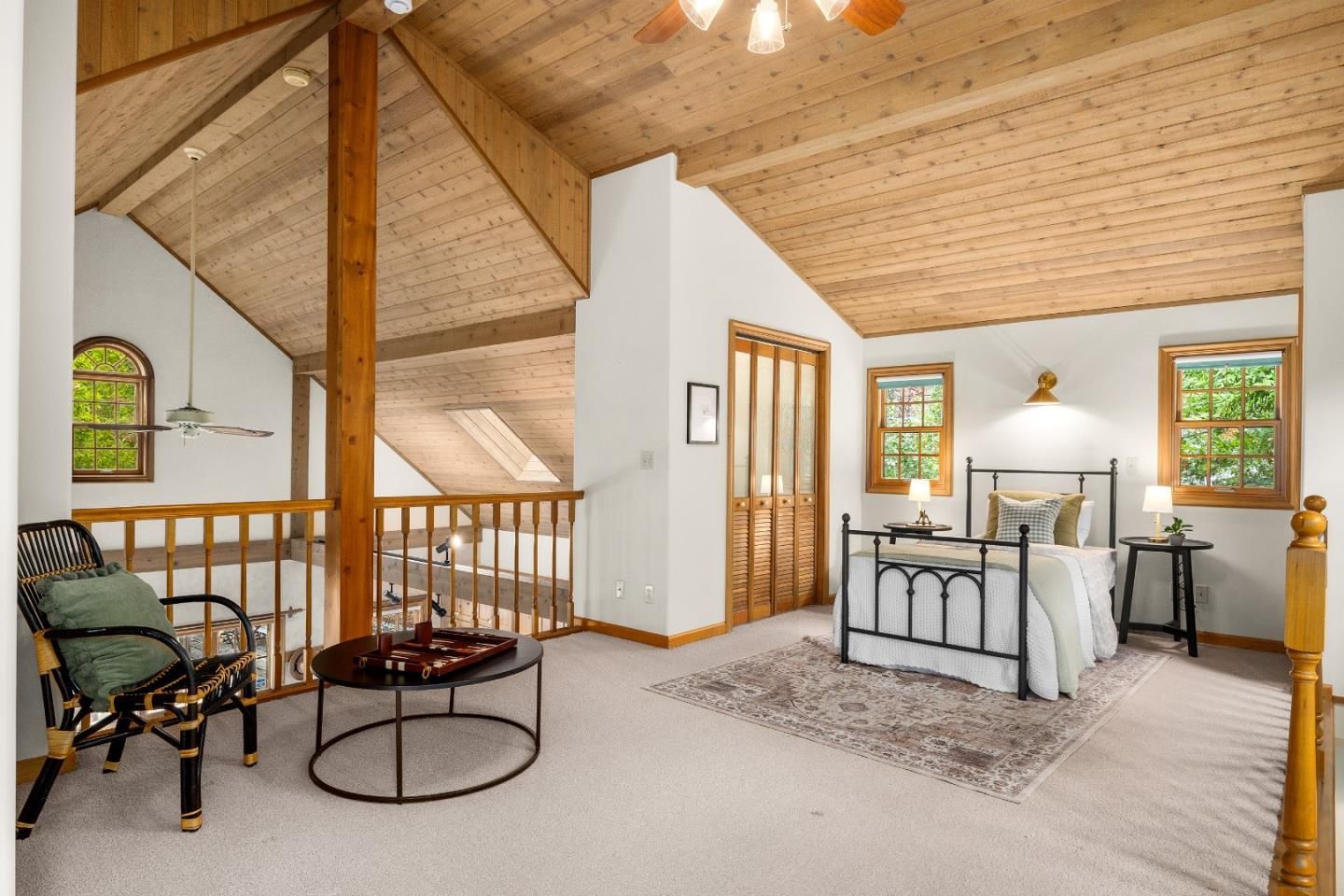 Bedroom, Interior, Wooden Beams, Wooden Ceilings