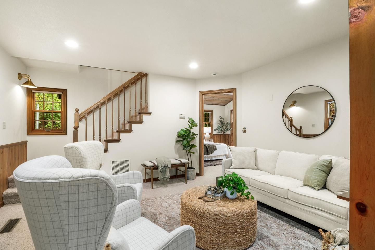 Interior, Living room, Recessed Lighting