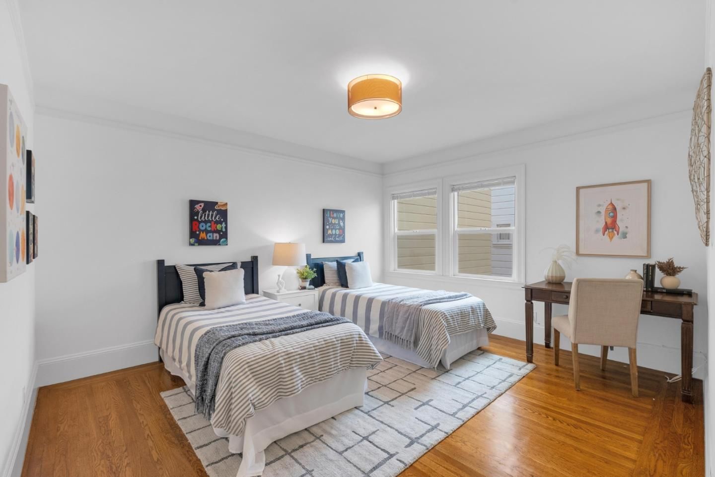 Bedroom, Interior, Wood Texture Flooring