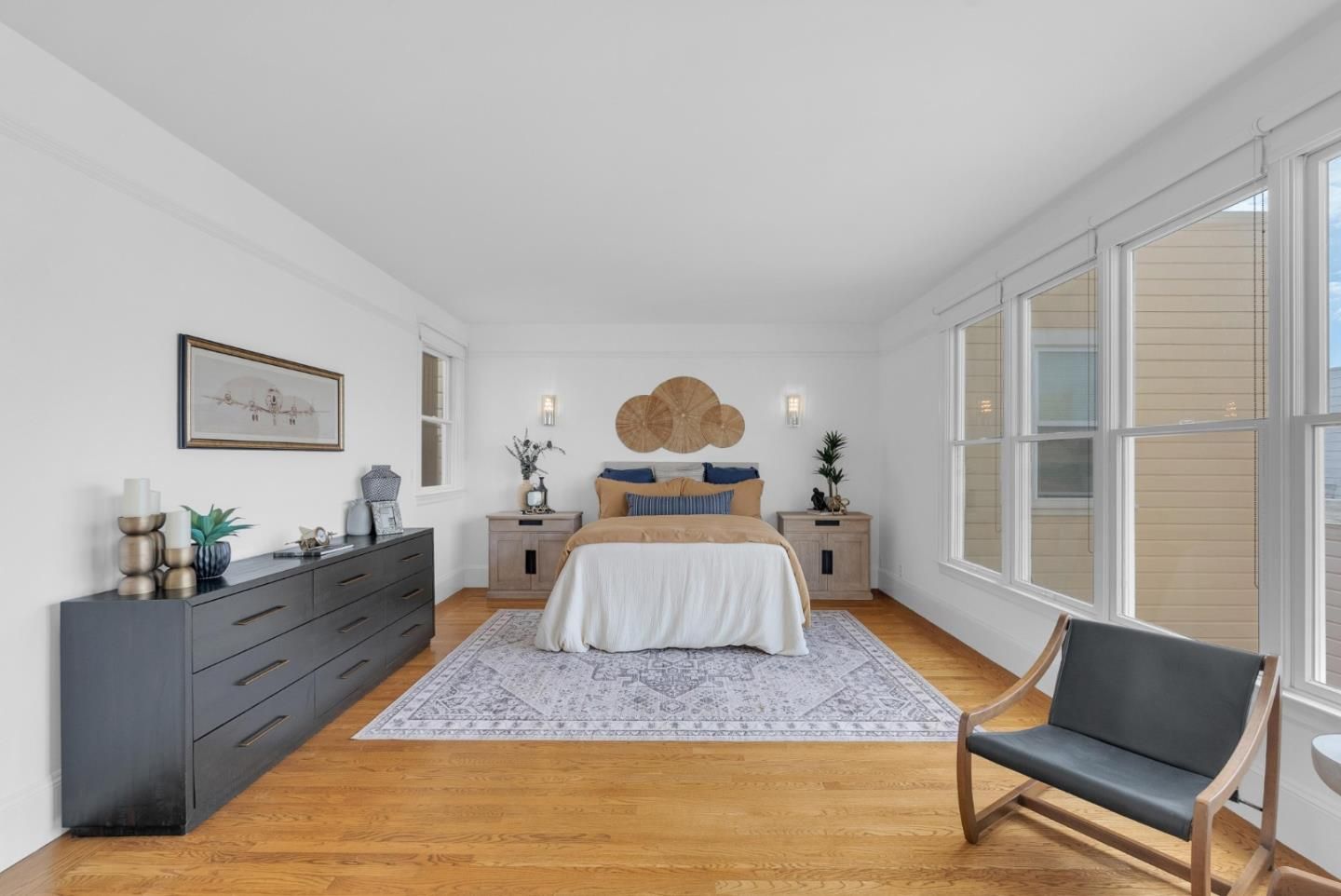 Bedroom, Interior, Wood Texture Flooring