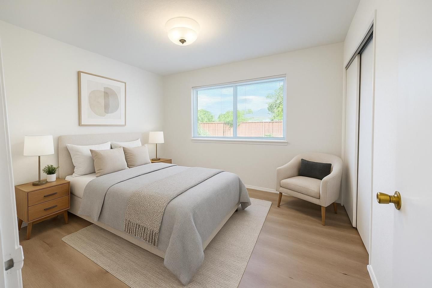 Bedroom, Interior, Wood Texture Flooring