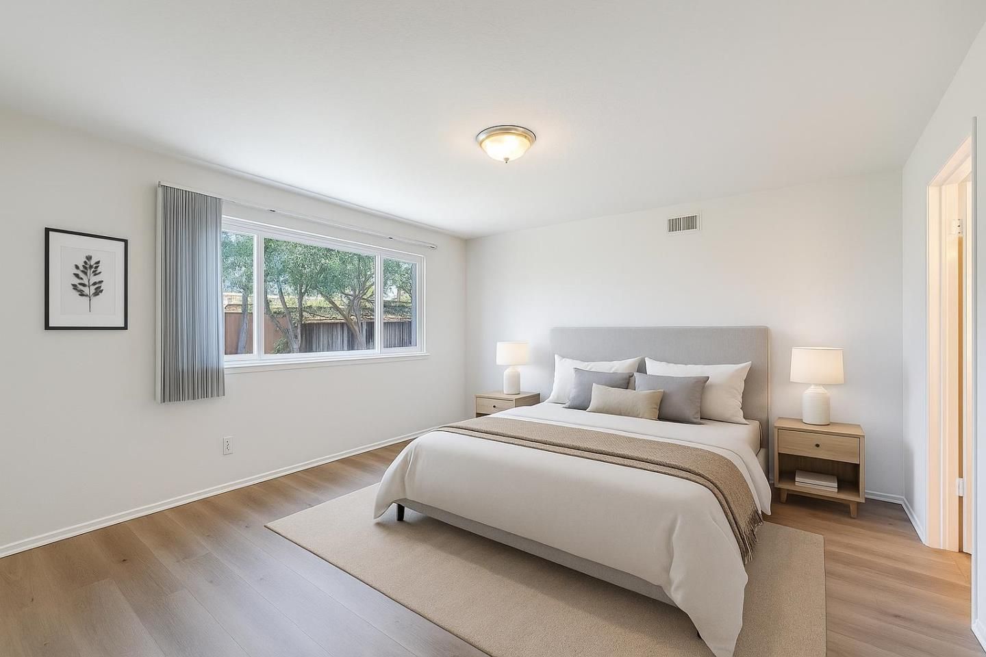 Bedroom, Interior, Wood Texture Flooring