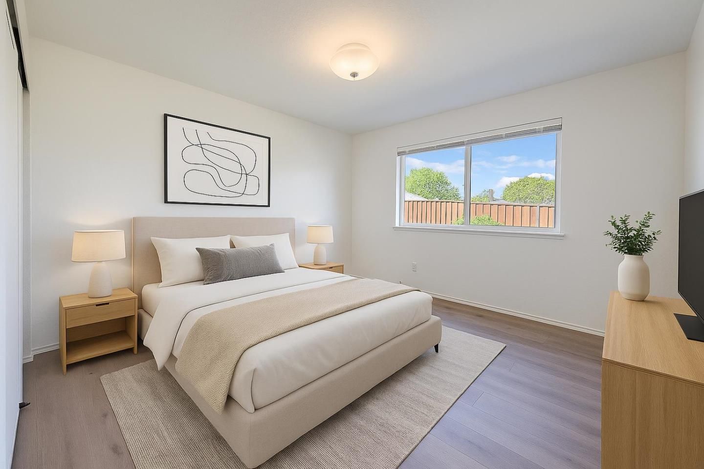 Bedroom, Interior, Wood Texture Flooring