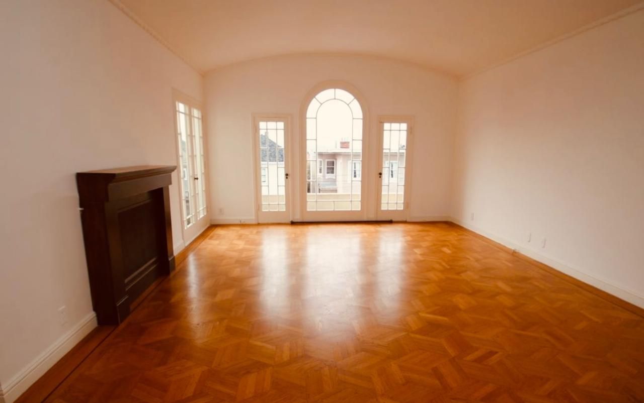 Empty room, Fireplace, Interior, Wood Texture Flooring