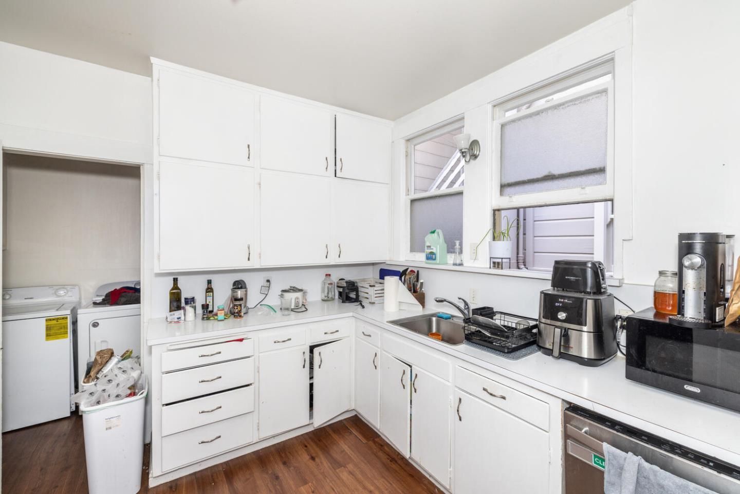 Interior, Kitchen, Wood Texture Flooring
