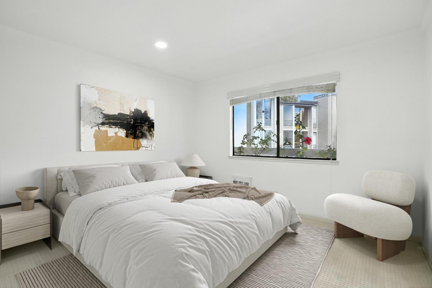 Bedroom, Interior, Recessed Lighting