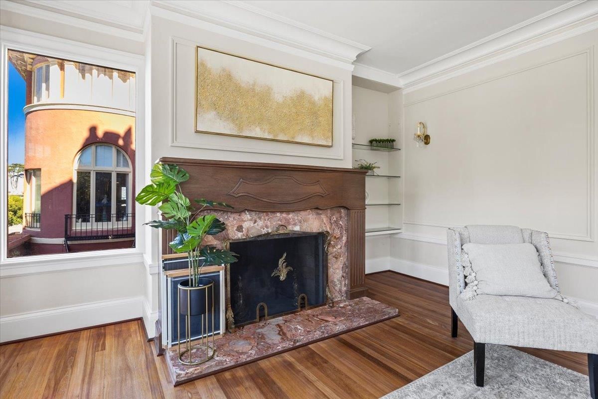 Fireplace, Interior, Wood Texture Flooring