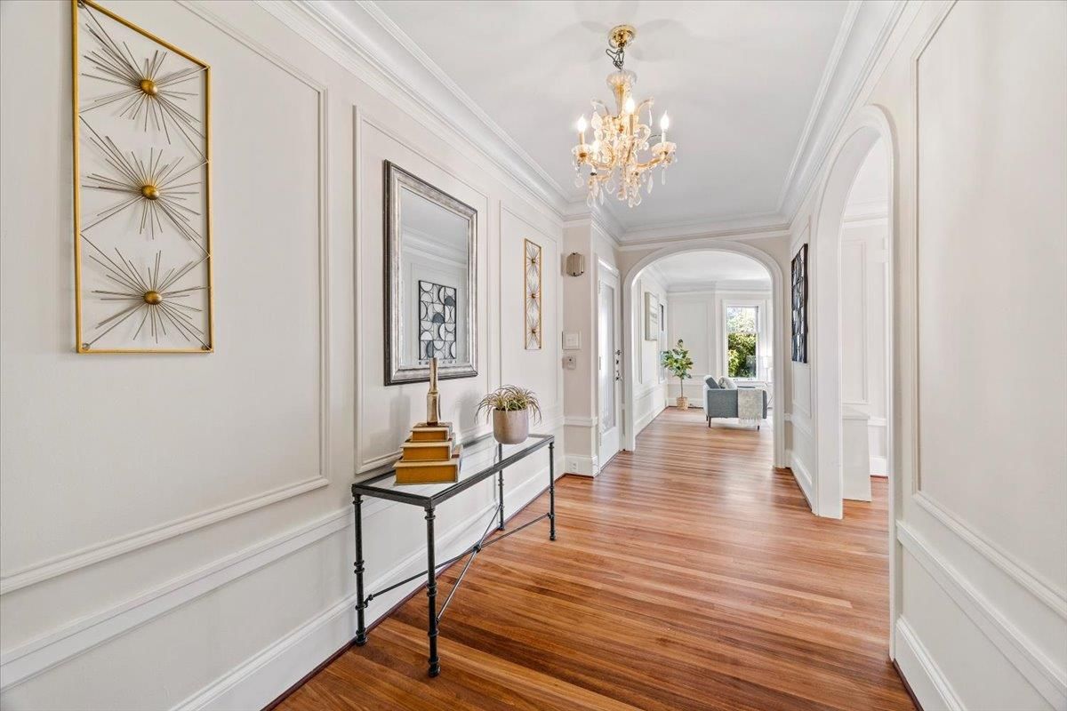 Chandelier, Interior, Wood Texture Flooring