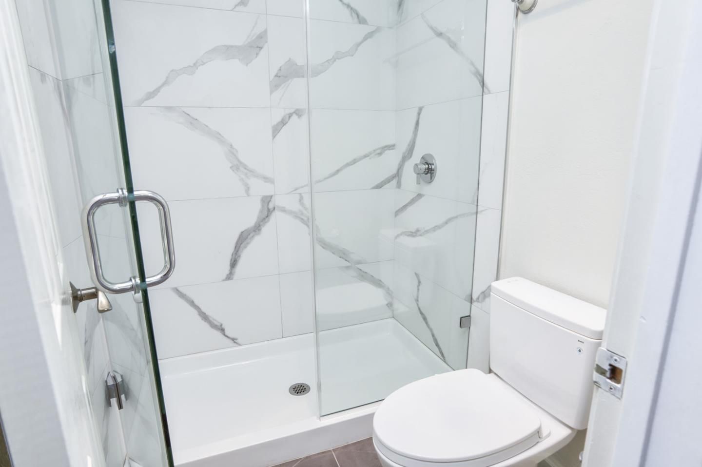 Bathroom, Glass Shower, Interior, Marble Walls
