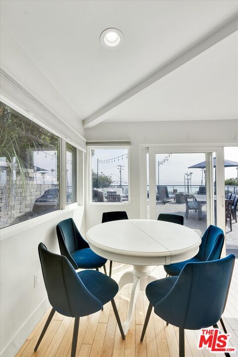 Dining room, Interior, Recessed Lighting, Water, Wood Texture Flooring