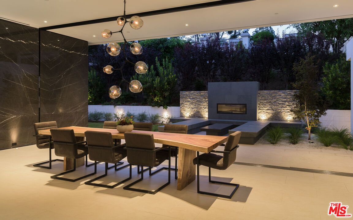 Exterior, Fireplace, Interior, Marble Walls, Pendant Lights, Recessed Lighting