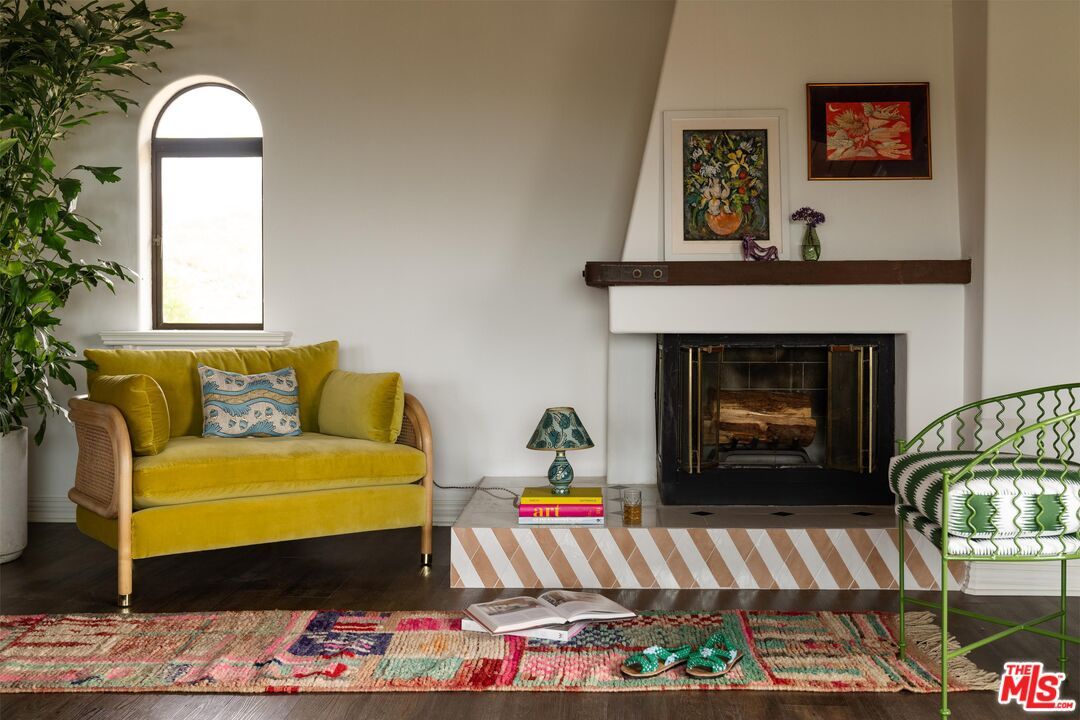 Fireplace, Interior, Wood Texture Flooring