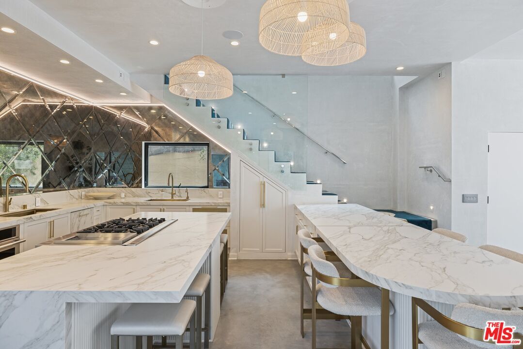 Interior, Kitchen, Pendant Lights, Recessed Lighting, Stainless Steel Appliances