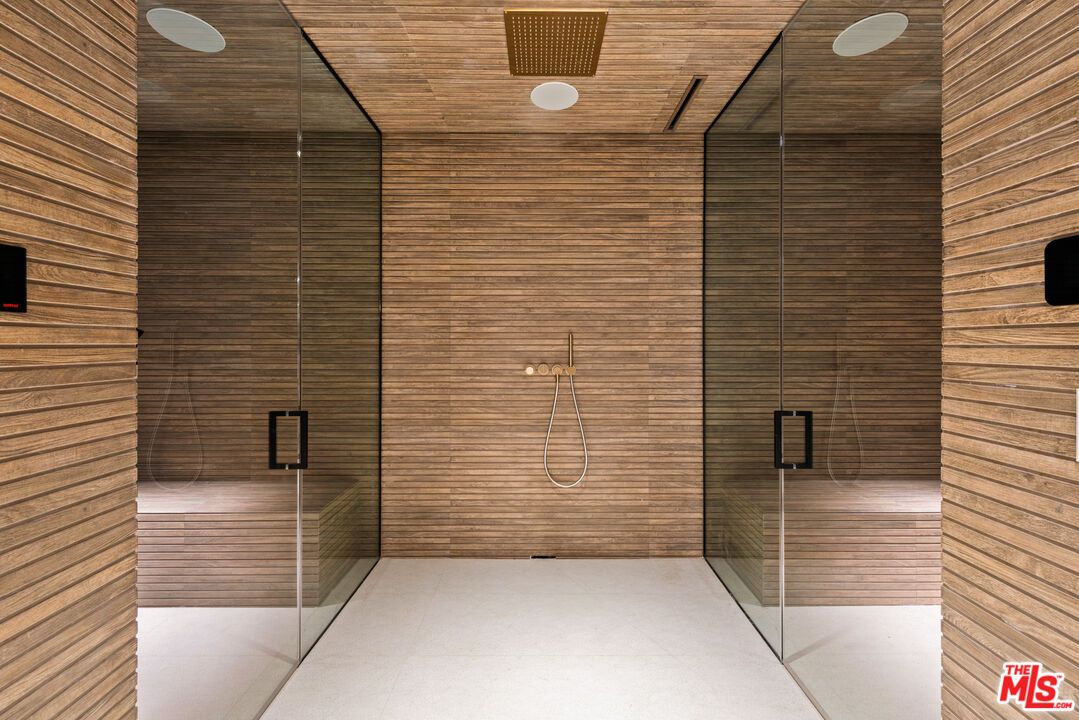 Bathroom, Glass Shower, Interior, Recessed Lighting, Sauna Room