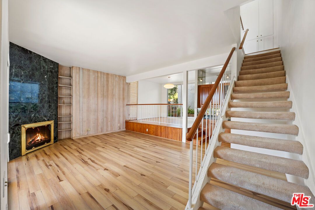 Fireplace, Interior, Wood Texture Flooring