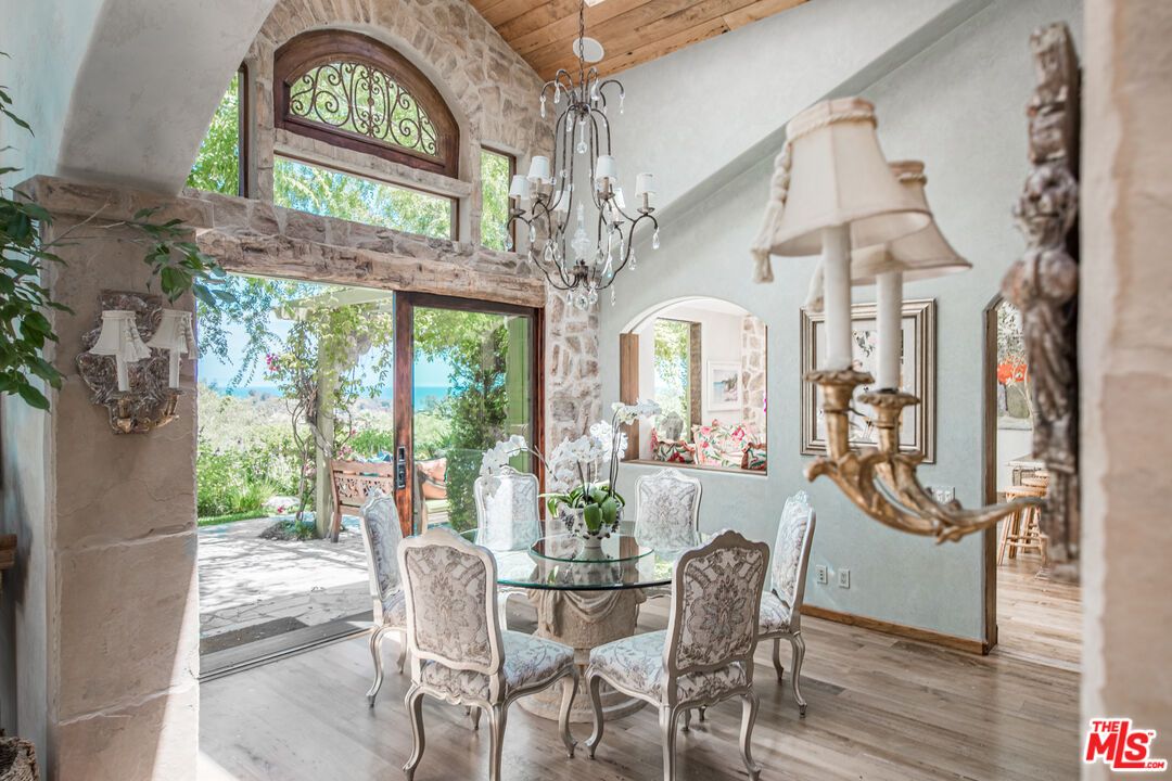 Chandelier, Dining room, Interior, Wooden Beams, Wooden Ceilings, Wood Texture Flooring