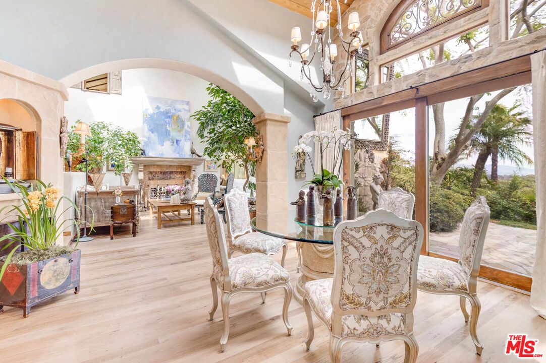 Chandelier, Dining room, Fireplace, Interior, Living room, Wood Texture Flooring