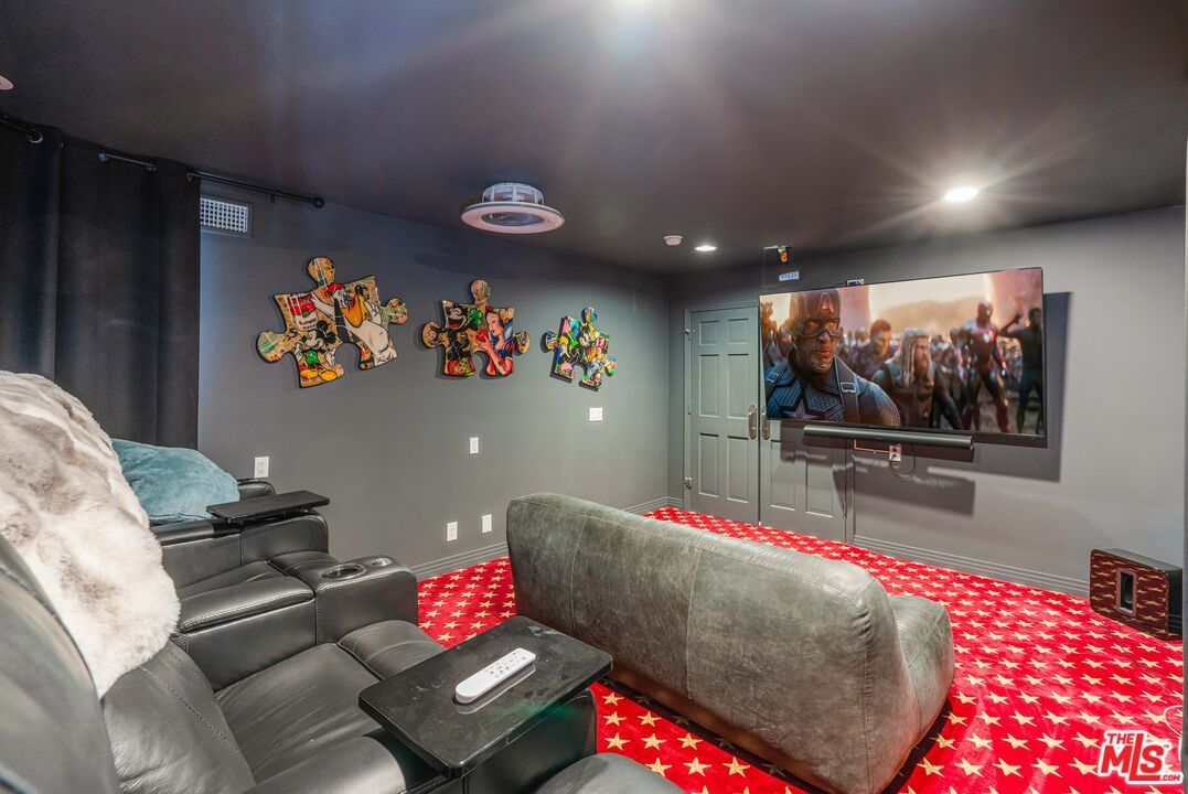 Home Theatre Room, Interior, Projection Screen, Recessed Lighting, Theatre Room