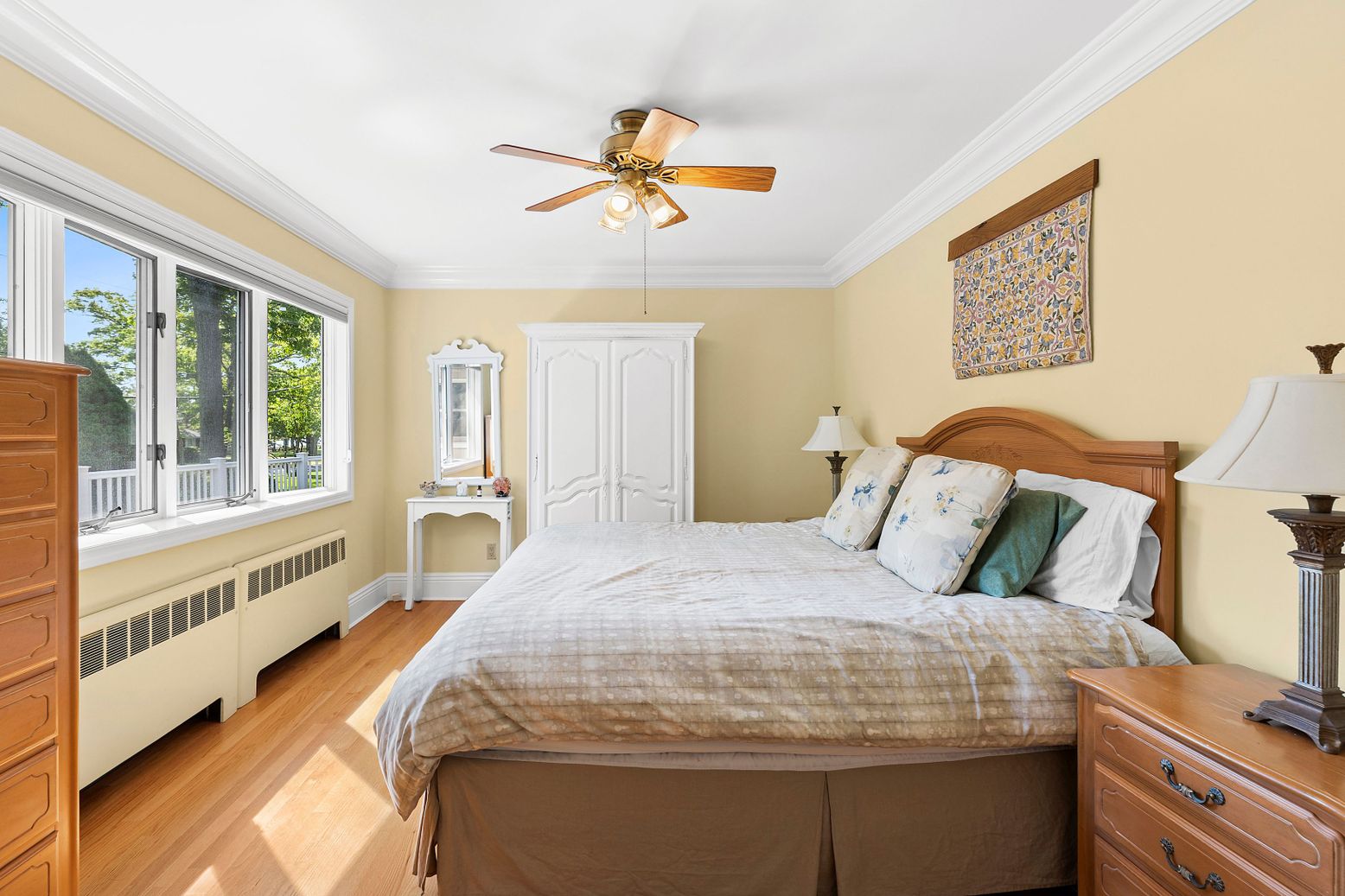 Bedroom, Interior, Wood Texture Flooring