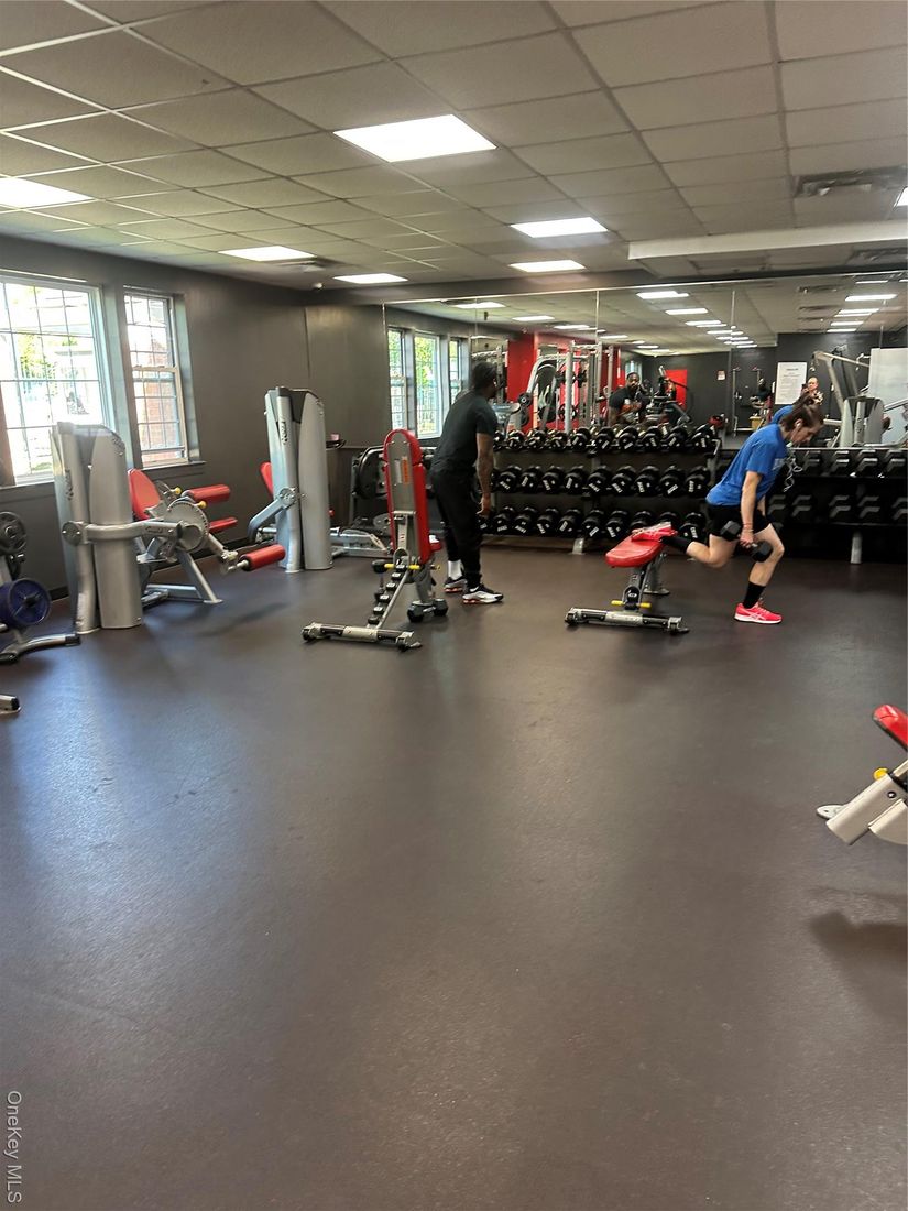 Fitness Equipment, Gym, Interior, Recessed Lighting