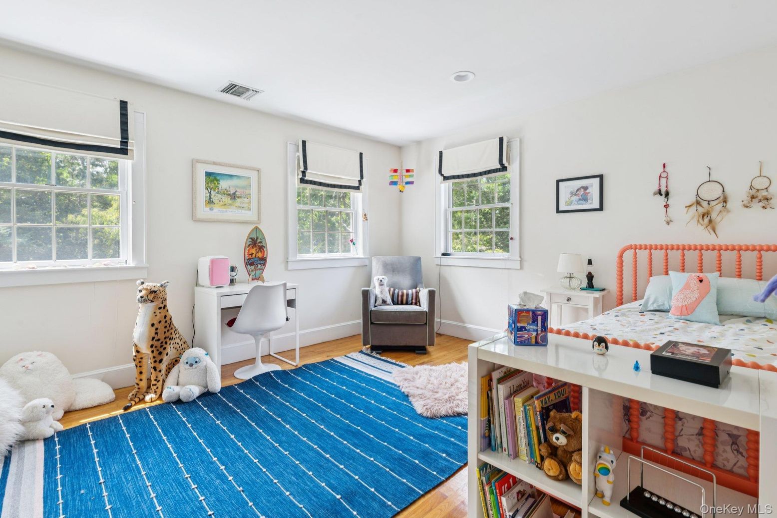 Bedroom, Home Office, Interior, Recessed Lighting, Wood Texture Flooring