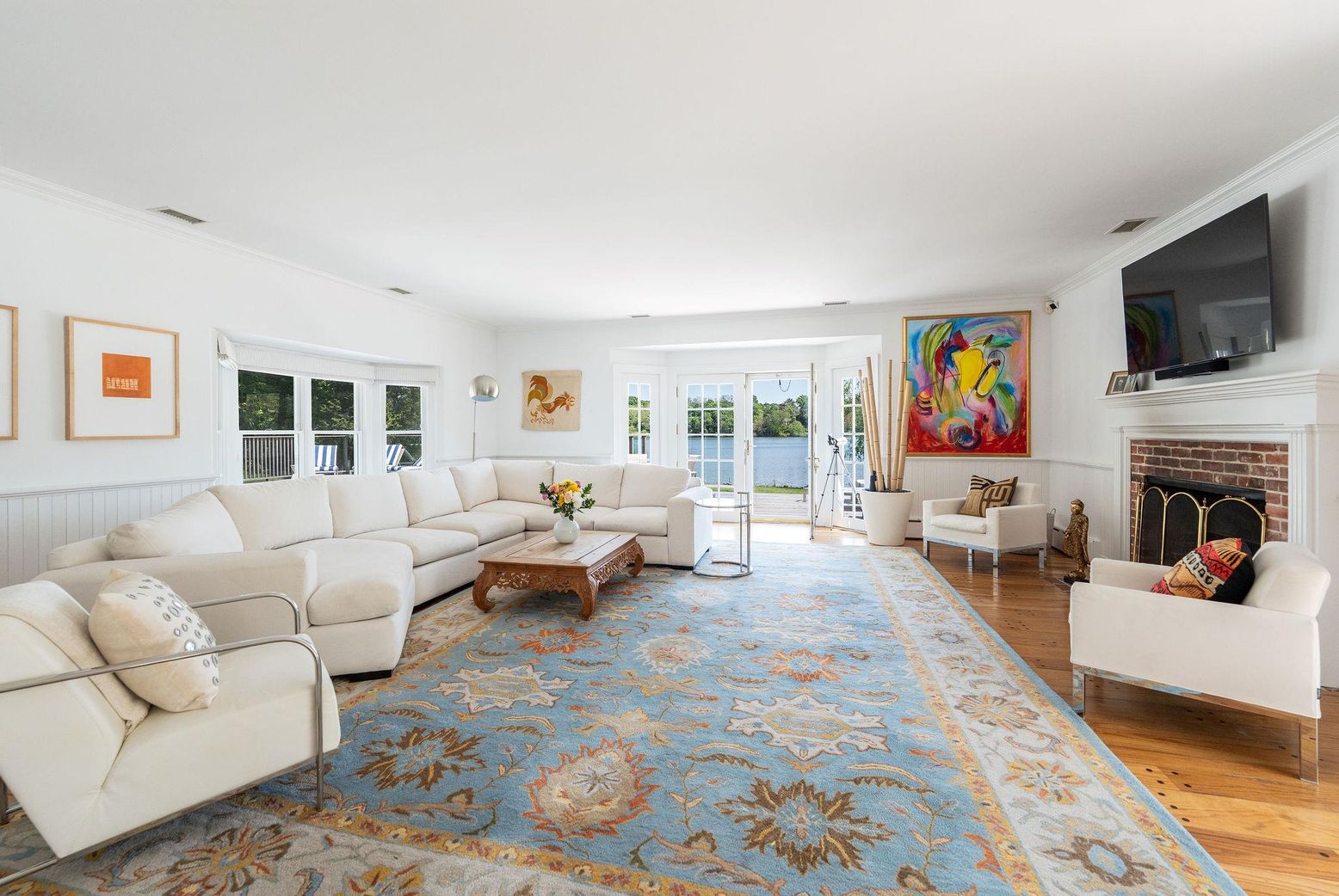 Fireplace, Interior, Living room, Water, Wood Texture Flooring