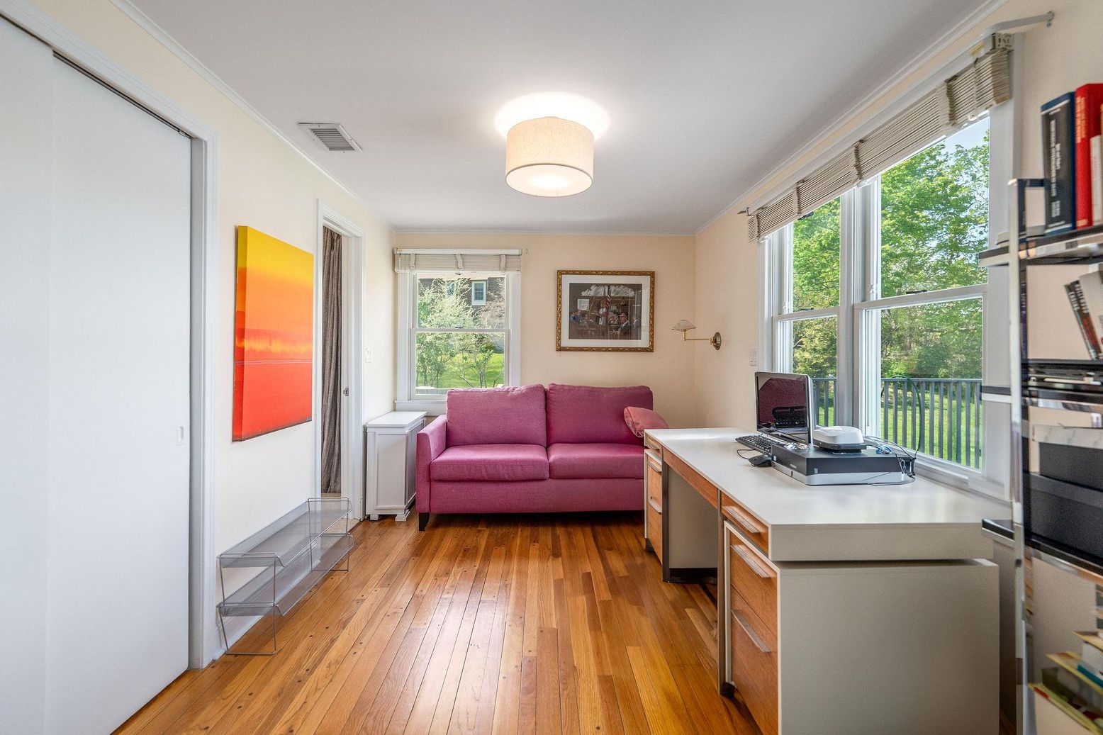 Home Office, Interior, Wood Texture Flooring