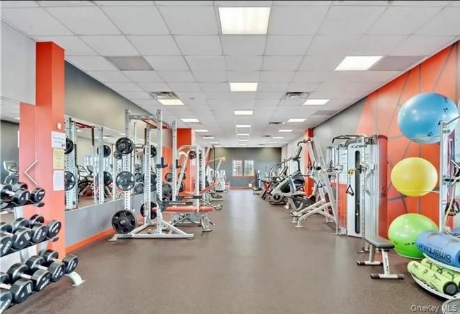 Fitness Equipment, Gym, Interior, Recessed Lighting