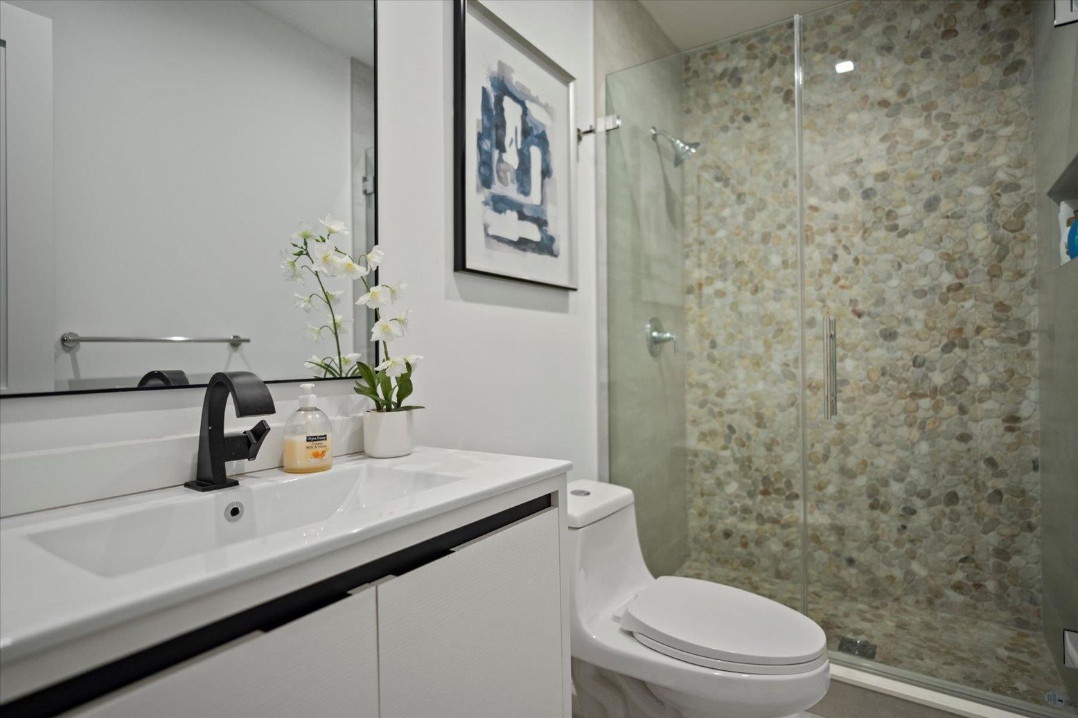 Bathroom, Glass Shower, Interior
