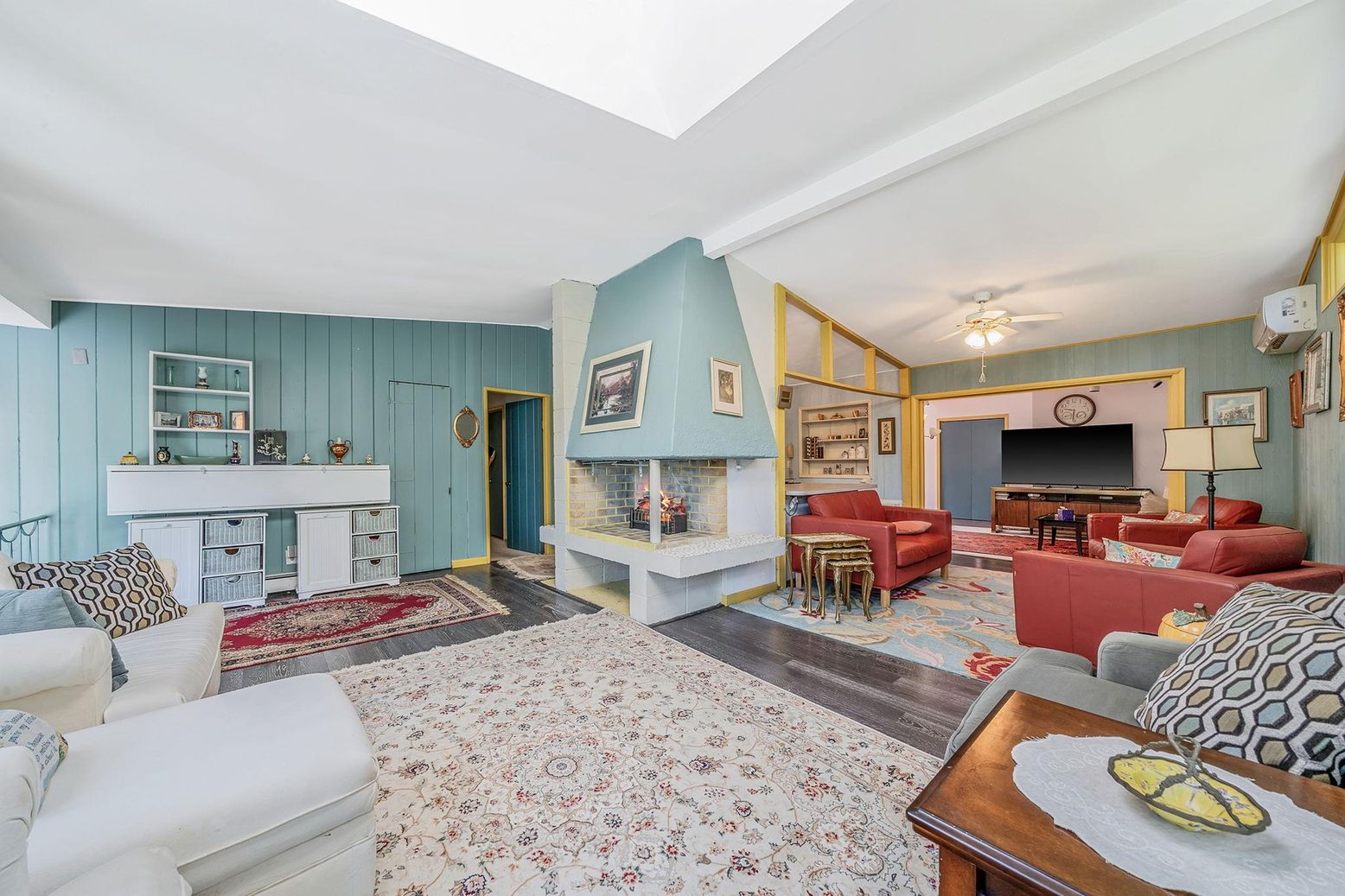 Fireplace, Interior, Living room, Wood Texture Flooring