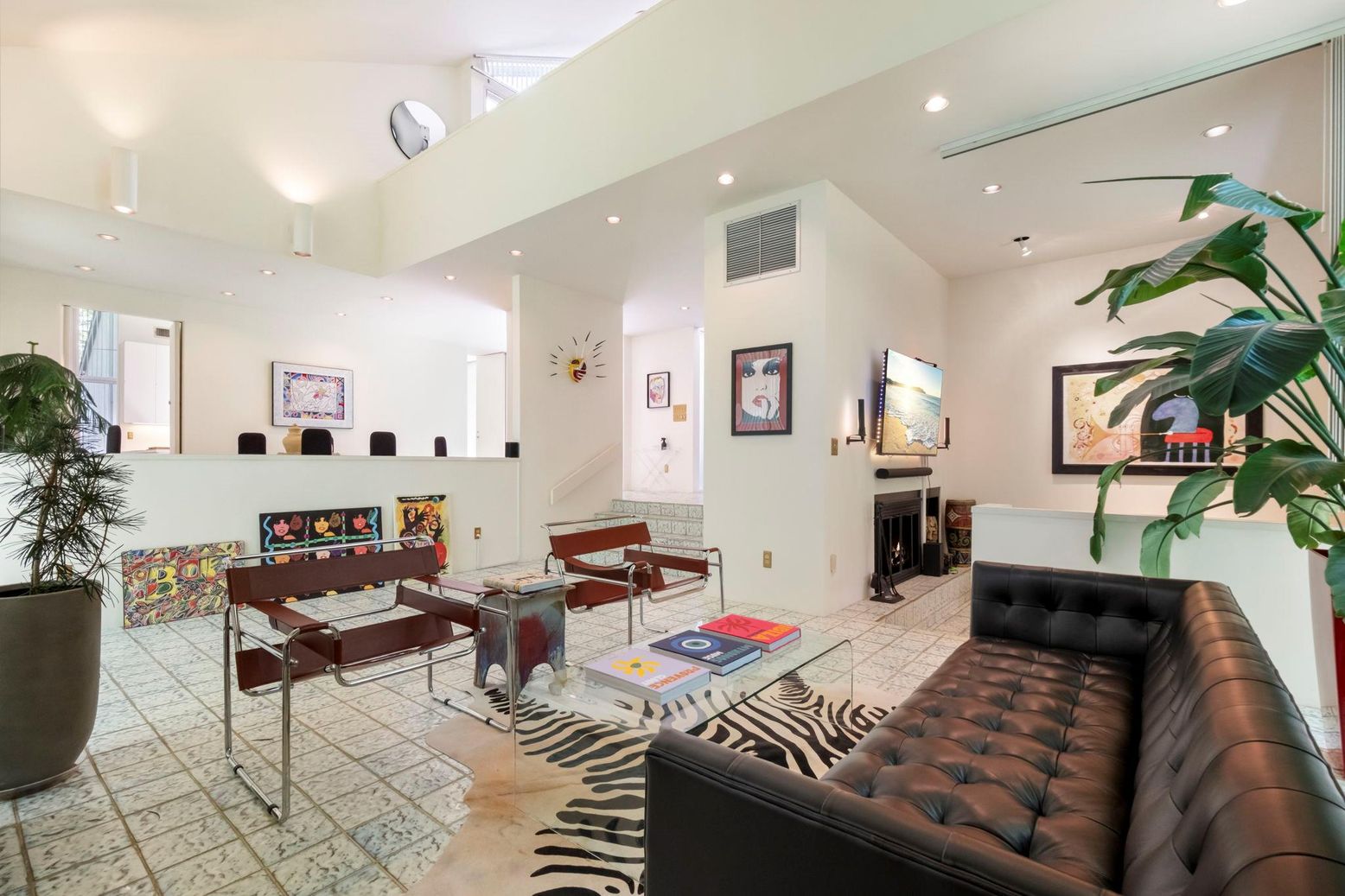Fireplace, Interior, Living room, Recessed Lighting