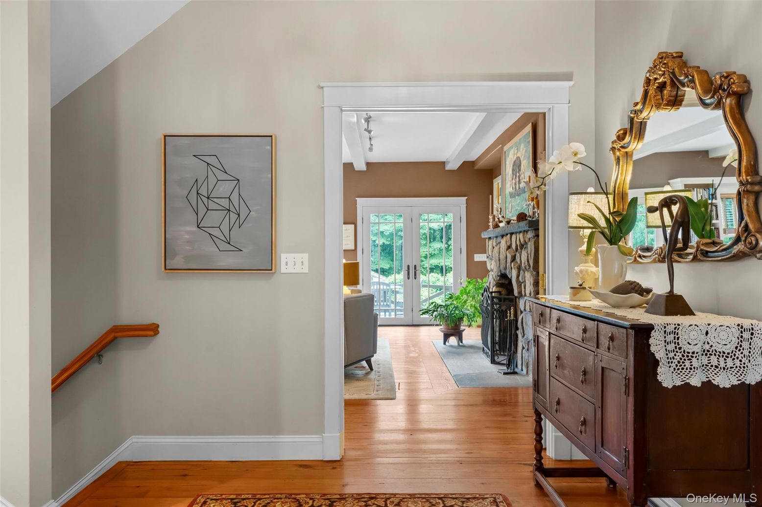 Fireplace, Interior, Wood Texture Flooring