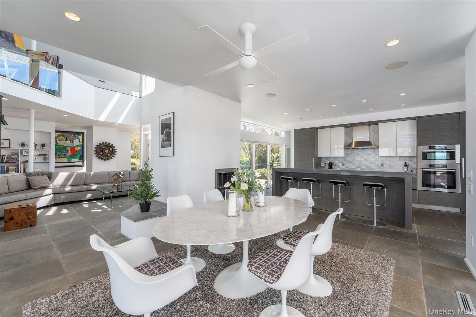 Dining room, Interior, Kitchen, Living room, Recessed Lighting, Stainless Steel Appliances