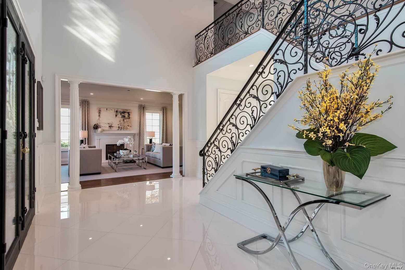 Fireplace, Interior, Living room, Recessed Lighting