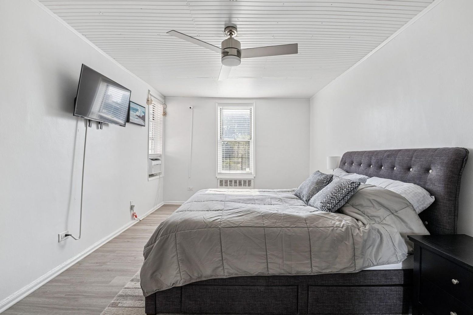 Bedroom, Interior, Wood Texture Flooring